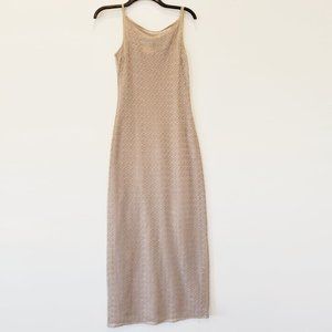 Laundry by Shelli Segal Gold Lace Maxi Dress